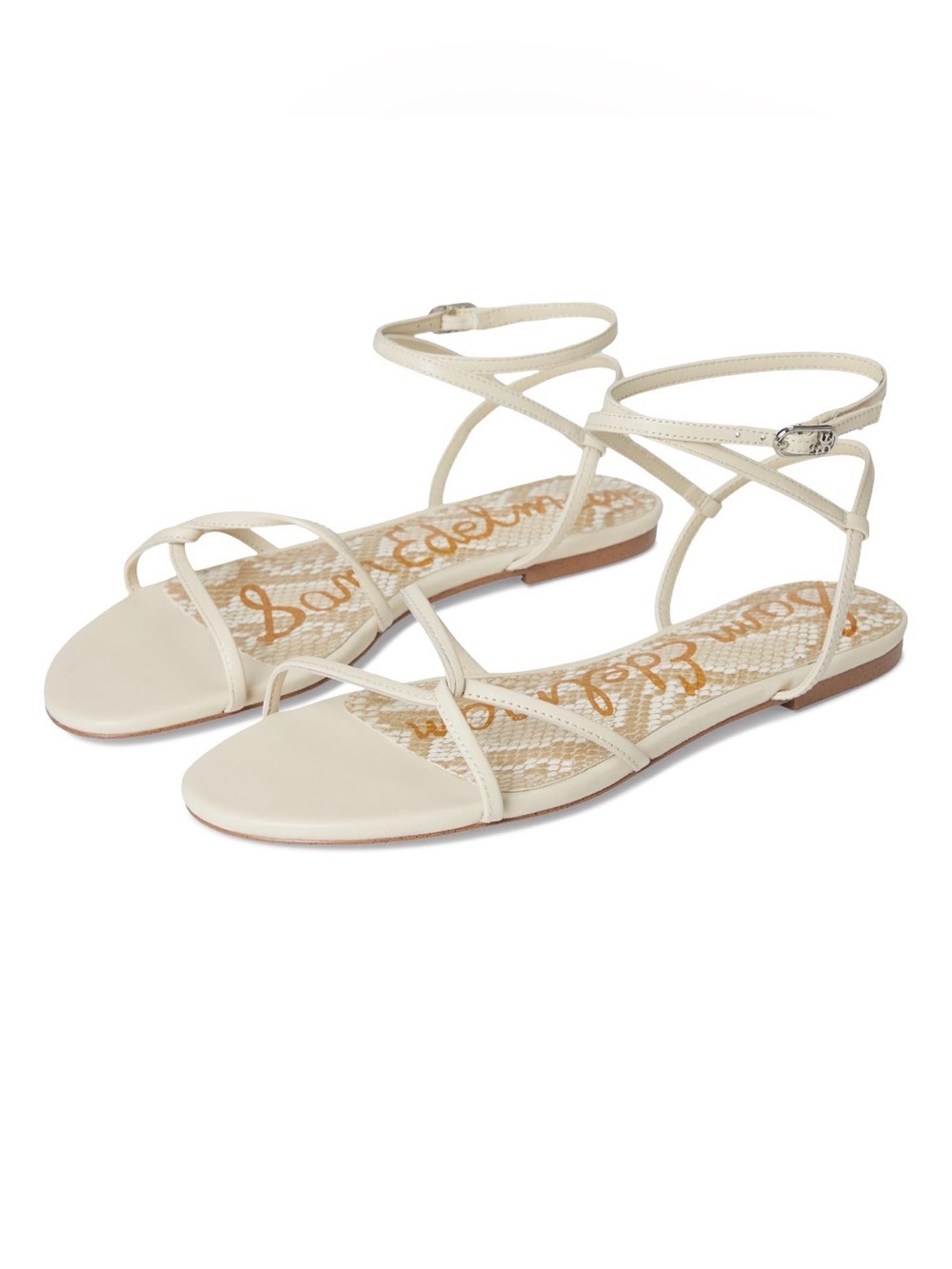 Sam Edelman Ellina Strappy Flat Sandals Ivory 9.5